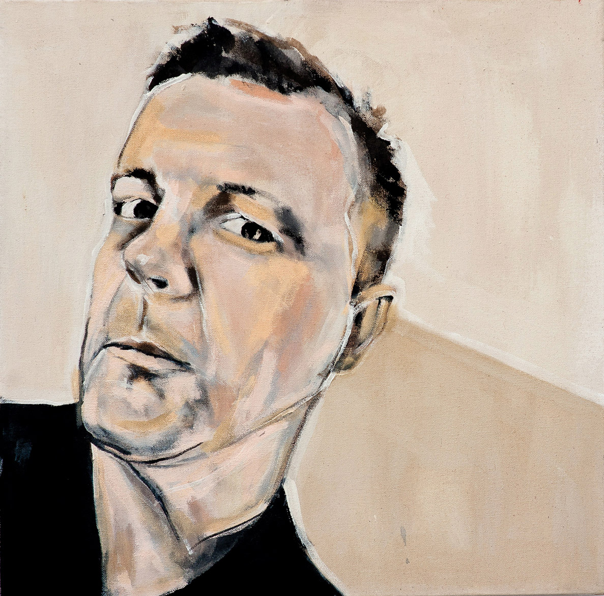 Painting of Christian Bök by Melanie Janisse-Barlow